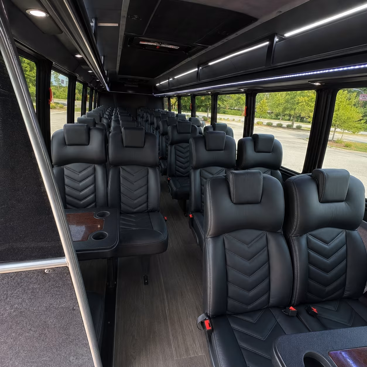 mount pleasant 28 passenger minibus inside