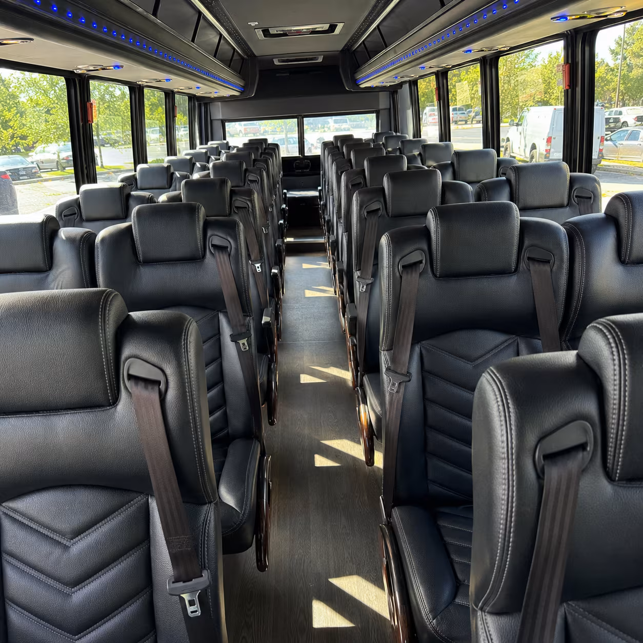 mount pleasant 28 passenger minibus interior