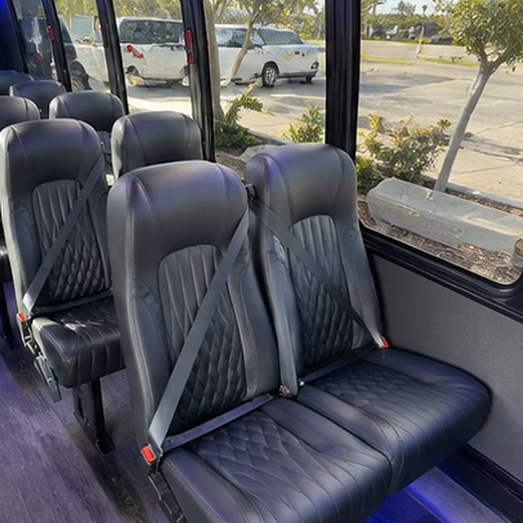 mount pleasant 35 passenger minibus inside