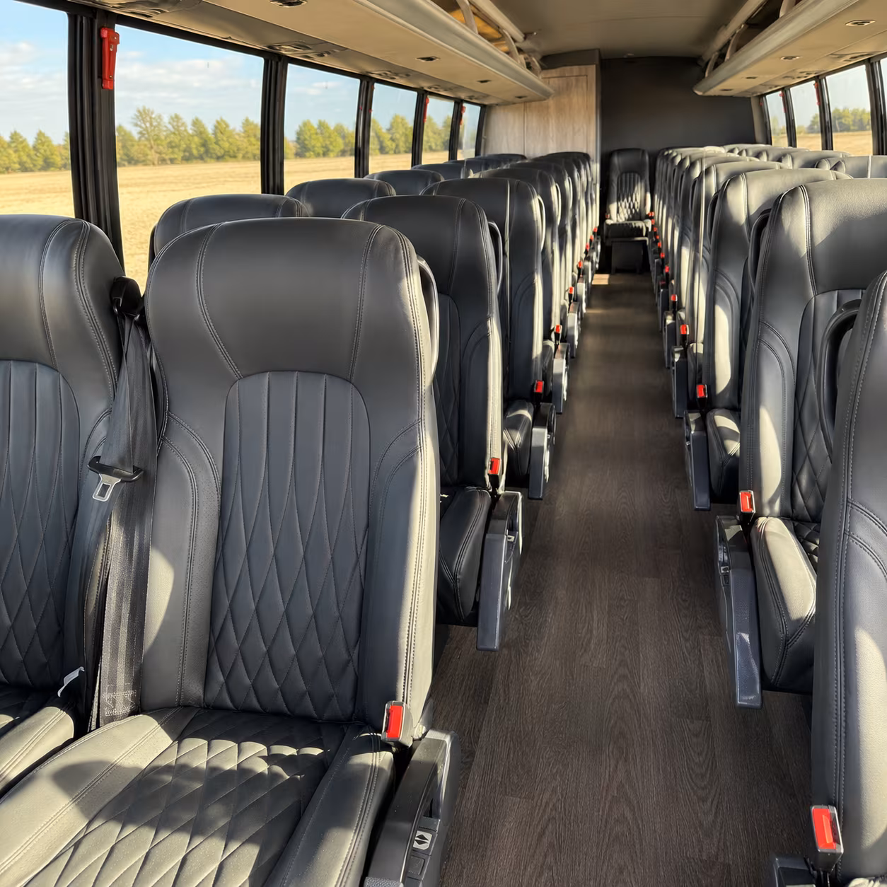 mount pleasant 35 passenger minibus interior