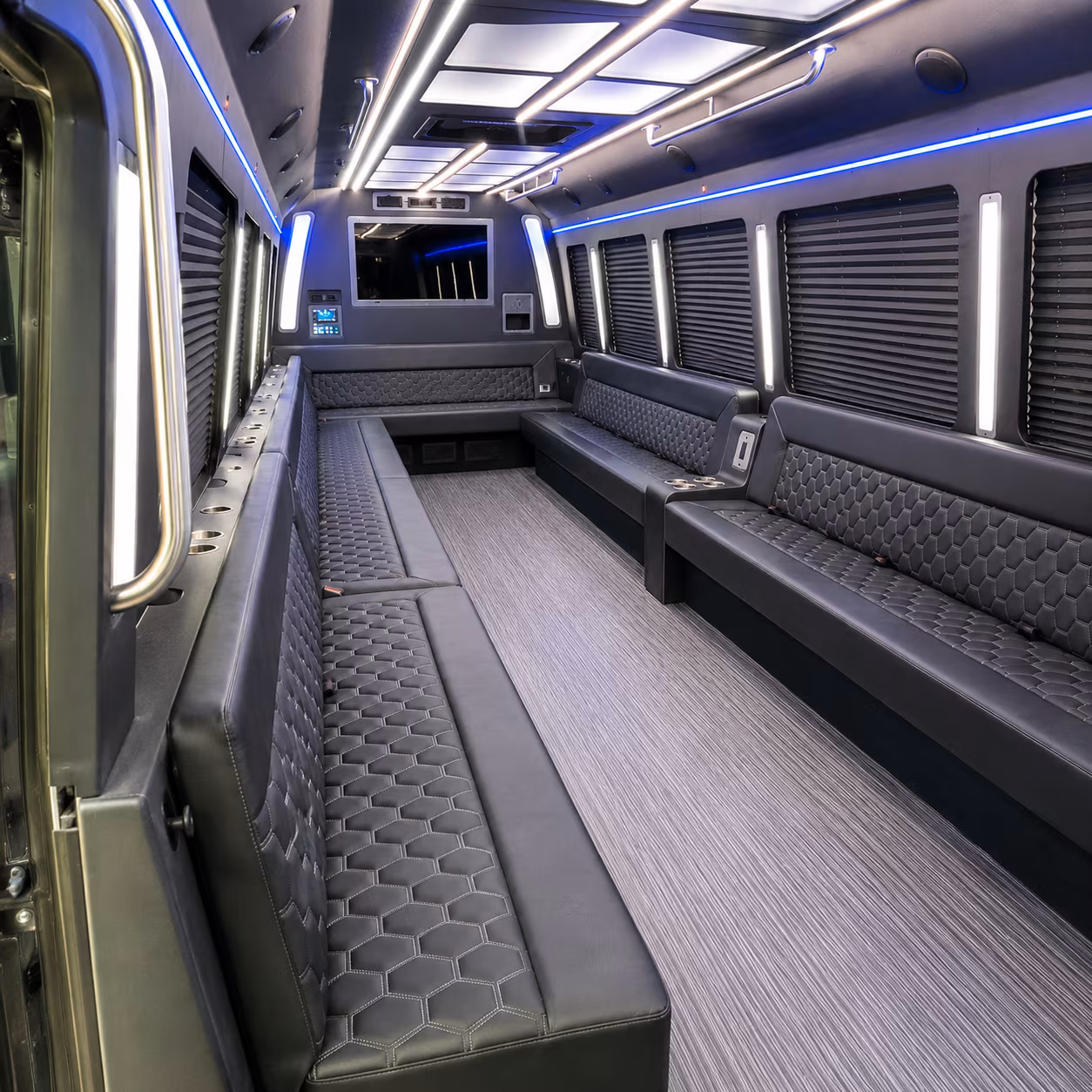 mount pleasant 40 passenger party bus interior