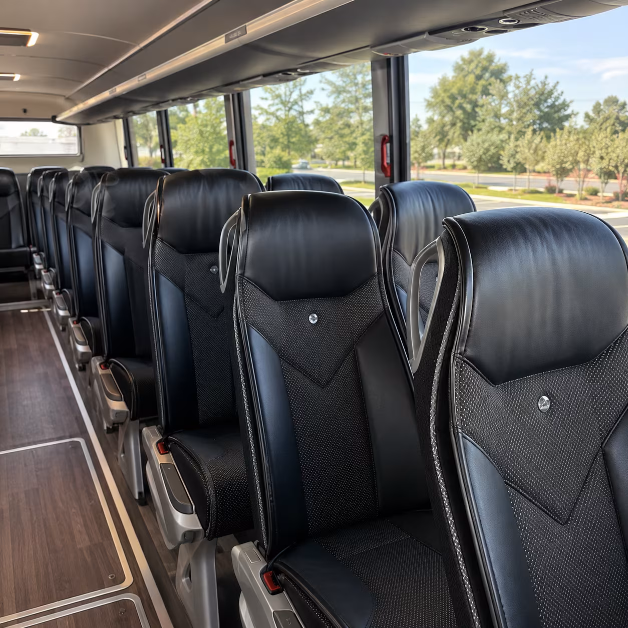 mount pleasant 45 passenger charter bus interior