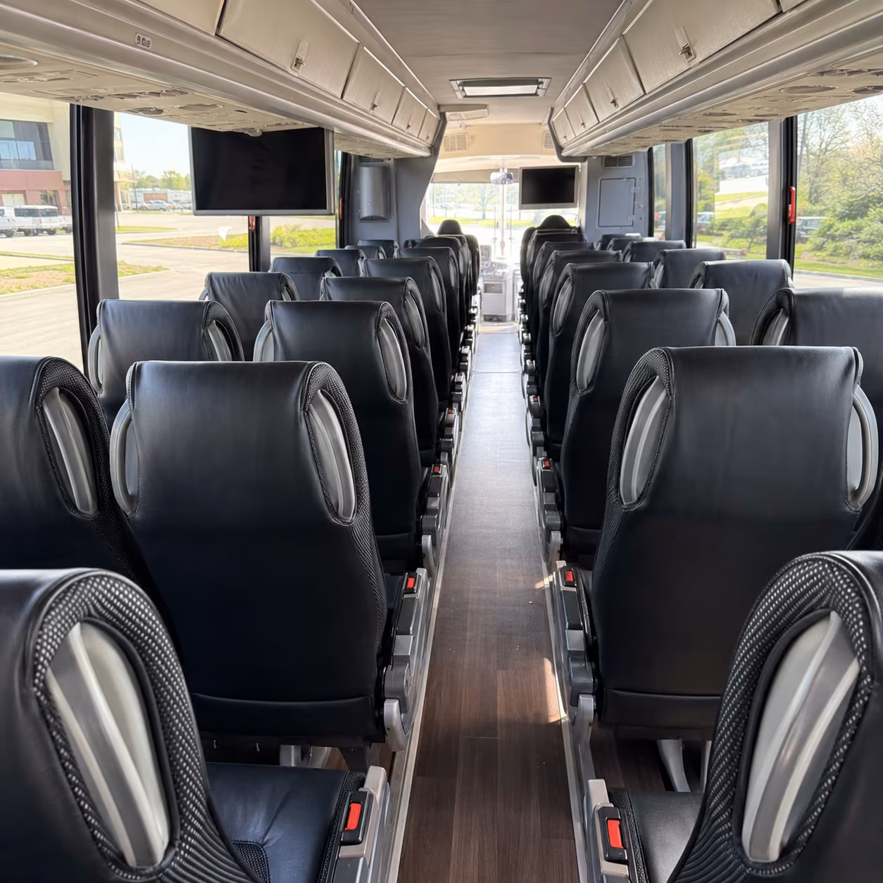 mount pleasant 56 passenger charter bus inside