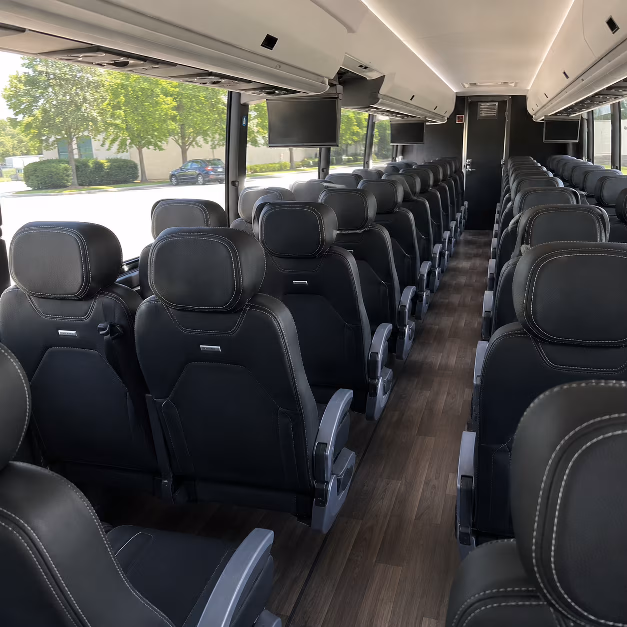 mount pleasant 56 passenger charter bus interior