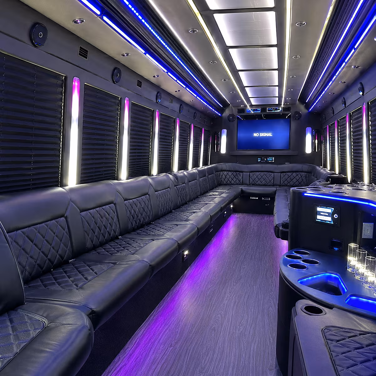 mount pleasant party bus interior